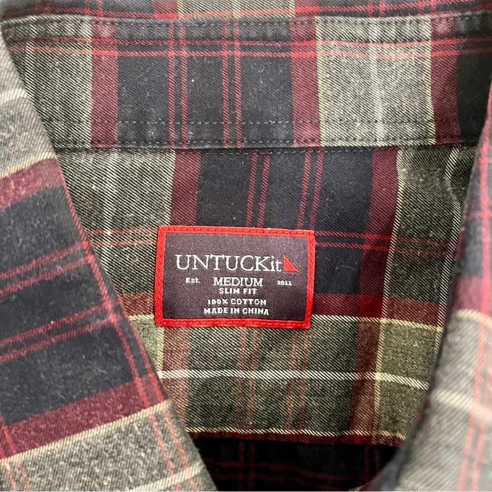 Untuck It Plaid Button Down - Picture 3 of 4